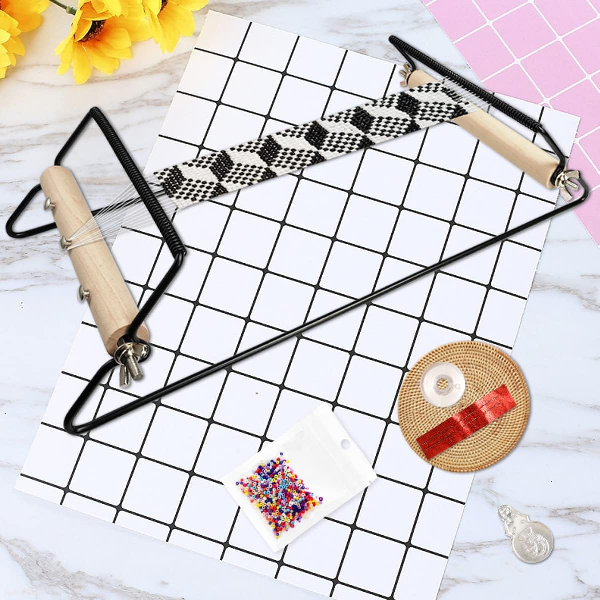 Diy Electronics Workbench - XUQIAN-Big Metal Bead Loom Kit, Tecelagem
