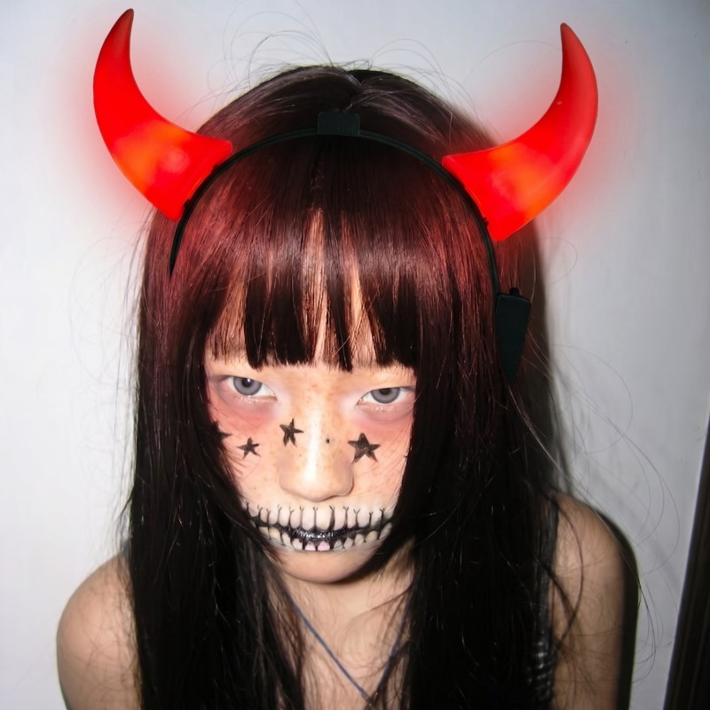 Tiara de Chifres de Diabo LED, - Diy Halloween Electronics avaliação e preço